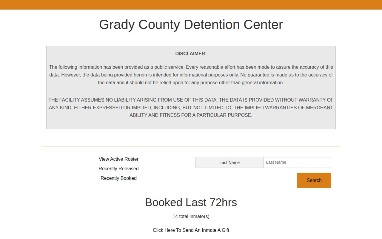 Grady County recently booked screen distinguished from 24-hour release records