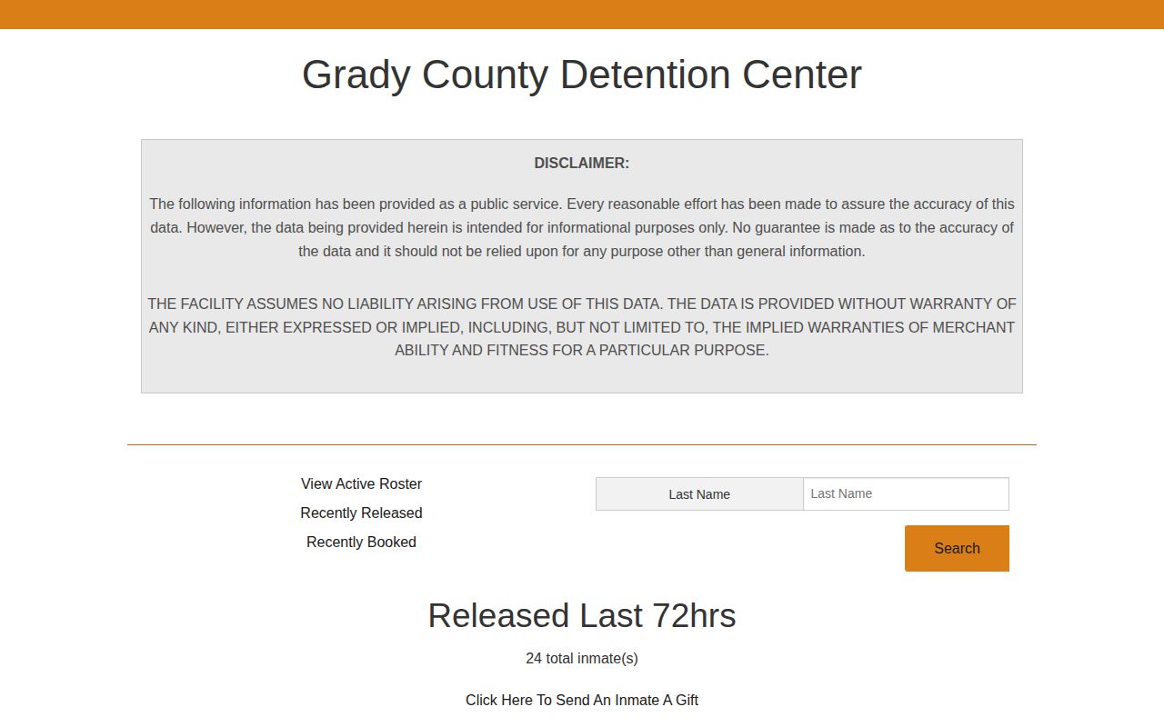 Grady County released inmates 72-hour list